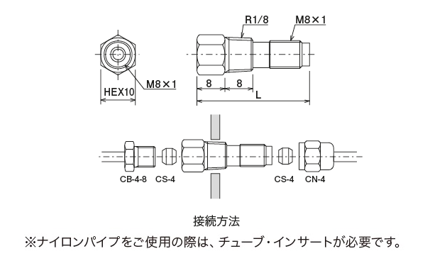 SC · EC · TC 型（コネクター）
 外形寸法図