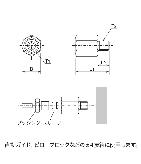 SA 型（アダプター）
 外形寸法図