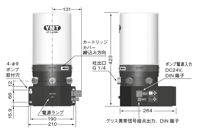 YMT型 外形寸法図